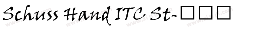 Schuss Hand ITC St字体转换
